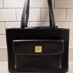 Vintage 1980s Dooney & Bourke Janine pebbled leather satchel